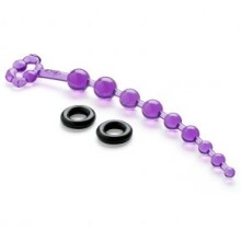 Cloud 9 Classic Flexible Anal Beads Purple W/C Rings