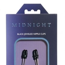 Midnight Black Jeweled Nipple Clips