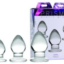 Prisms Triplets 3 Piece Glass Anal Plug Kit