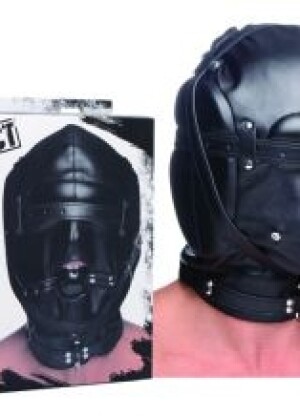 Strict Bondage Hood with Breathable Ball Gag