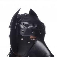 Master Series Muzzled Universal BDSM Hood with Removable Muzzle