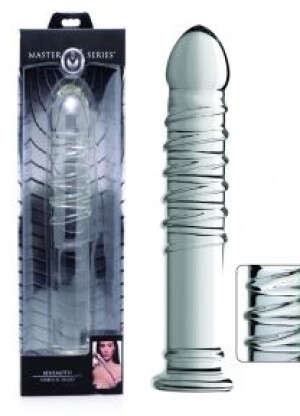Master Series Behemoth Ribbed XL Glass Dildo