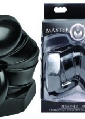 Maser Series Detained Black Restrictive Chastity Cage