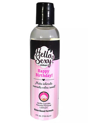 Hello Sexy Happy Birthday Vanilla Cupcake Flavored Lube