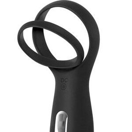 Rechargeable Torpedo Black Vibrating Ring