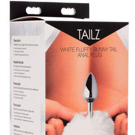 Tailz White Fluffy Bunny Tail Anal Plug
