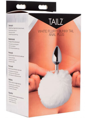 Tailz White Fluffy Bunny Tail Anal Plug