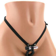 Rechargeable Silicone Lover’s Thong With Pleasure Beads