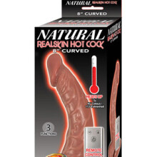Natural RealSkin Hot Cock 8-Inch Curved