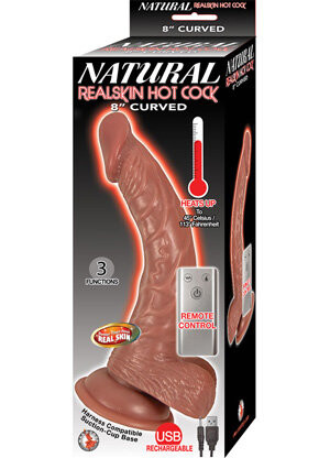 Natural RealSkin Hot Cock 8-Inch Curved