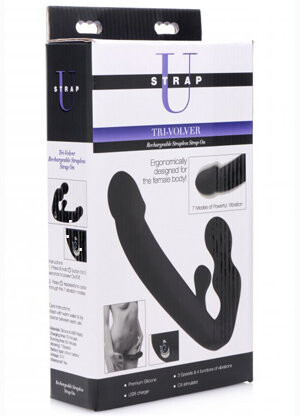Tri-Volver Rechargeable Strapless Strap On