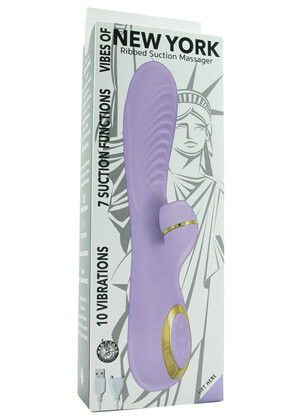 Vibes of New York Ribbed Suction Massager