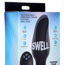 Swell 10x Inflatable and Vibrating Curved Anal Plug
