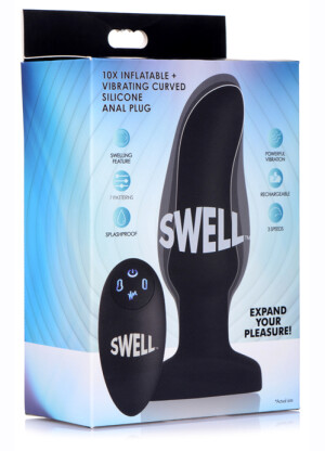 Swell 10x Inflatable and Vibrating Curved Anal Plug