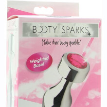 Booty Sparks Weighted Hot Pink Gem Small Anal Plug