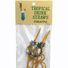 Tropical Drink Straws Pineapple