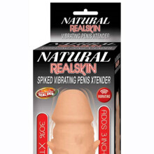 Natural RealSkin Spiked Vibrating Penis Xtender