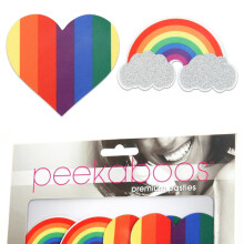 Peekaboos Premium Pasties Rainbows & Hearts