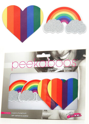 Peekaboos Premium Pasties Rainbows & Hearts