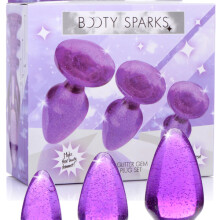 Booty Sparks Purple Glitter Gem Anal Plug Set