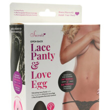 Secrets Open-Back Lace Panty & Love Egg