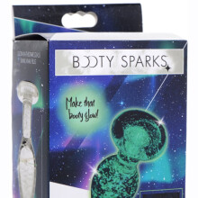 Booty Sparks Glow in the Dark Glass Medium Anal Plug