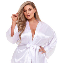 White Label Satin Robe - Baci Lingerie