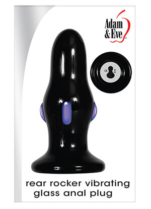 Adam & Eve Rear Rocker Vibrating Glass Anal Plug