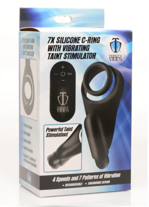 7X Silicone C-Ring with Vibrating Taint Stimulator