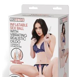 Inflatable Sex Ball With Vibrating Realistic Dildo