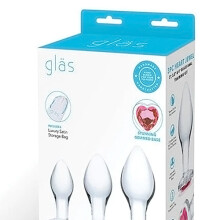 Glas Pleasure Droplets Handblown Glass Anal Training Set 