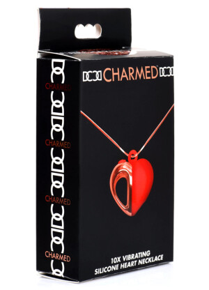 Charmed 10x Vibrating Silicone Heart Necklace