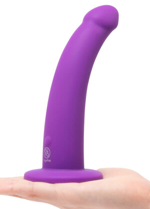 Together Toys Tilt 6.5” Vibrating Silicone Dildo & Harness 