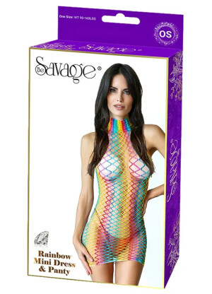 Be Savage Rainbow Mini Dress & Panty 