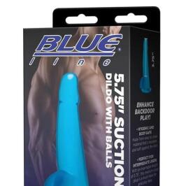 Blue Line 5.75” Suction Cup Dildo With Balls