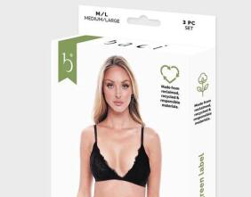 Baci 3PC Eco Bra, Garter and Panty Set