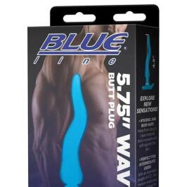 Blue Line Wavy Butt Plug