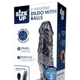 Size Up 6” Inflatable Dildo with Balls