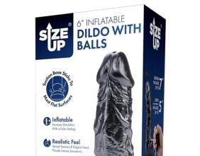 Size Up 6” Inflatable Dildo with Balls