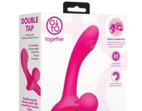 Double Tap Double-Ended Vibrating Strapless Strap-On 