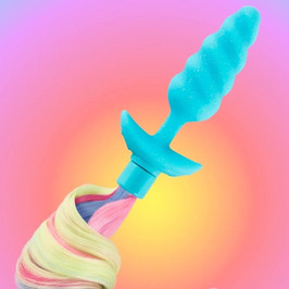 b-Vibe Special Edition Unicorn Plug with Removable Rainbow Tail