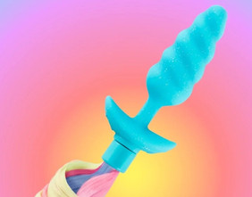 b-Vibe Special Edition Unicorn Plug with Removable Rainbow Tail