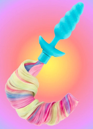 b-Vibe Special Edition Unicorn Plug with Removable Rainbow Tail