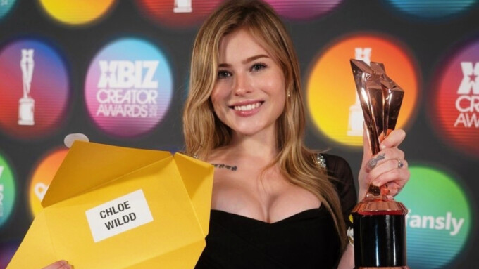 Chloe Wildd Scores 2024 XBIZ Creator Award
