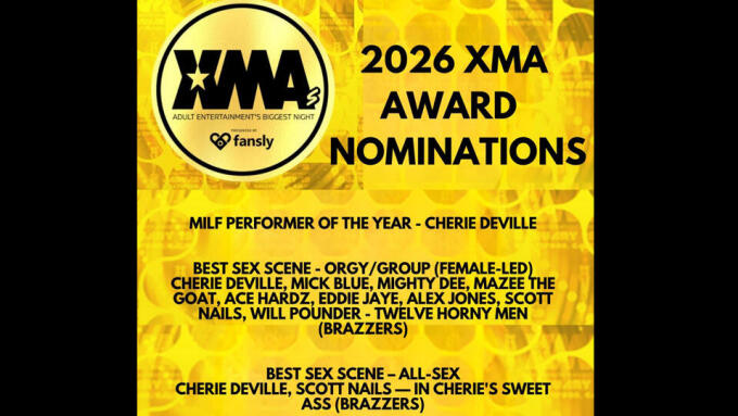 Cherie DeVille Scores 4 XMAs Noms