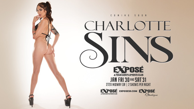 Charlotte Sins Featuring at Exposé San Diego This Weekend