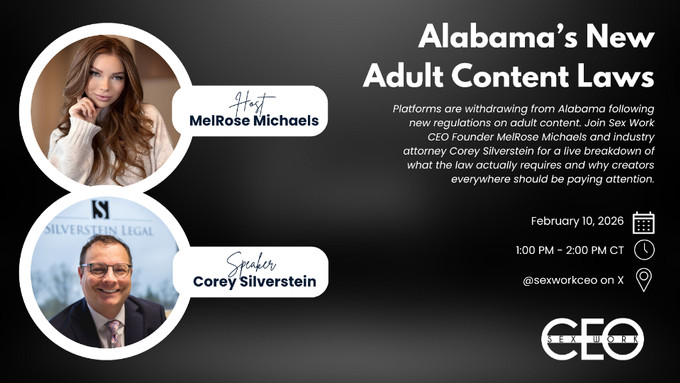 Corey Silverstein to Discuss New Alabama Laws on Sex Work CEO's Live Twitter Space